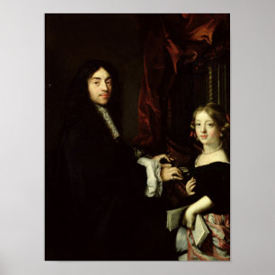 Póster Retrato de Charles Couperin y la hija