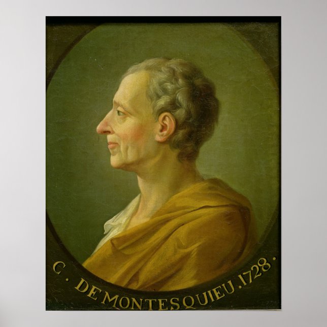 Póster Retrato de Charles de Montesquieu (Frente)