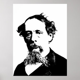 Póster Retrato de Charles Dickens