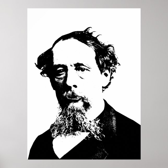 Póster Retrato de Charles Dickens (Frente)