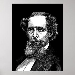 Póster Retrato de Charles Dickens