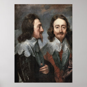 Póster Retrato de Charles I, por Van Dyck