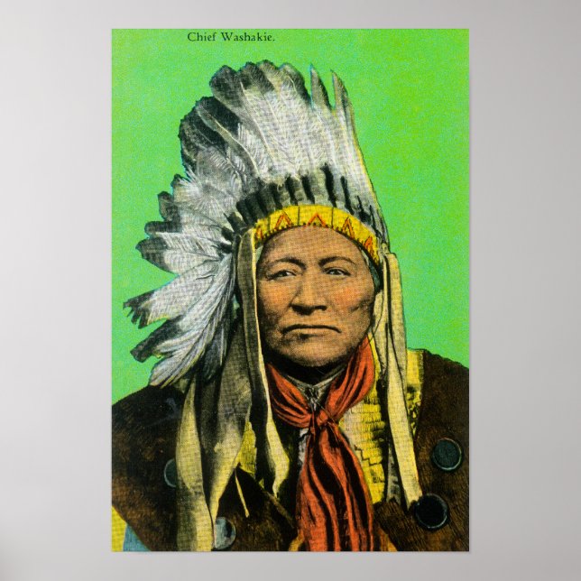 Póster Retrato de Chief Washakie (Frente)