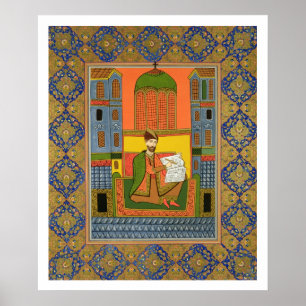 Póster Retrato de Chota Rustaveli (c.1172-c.1216) después