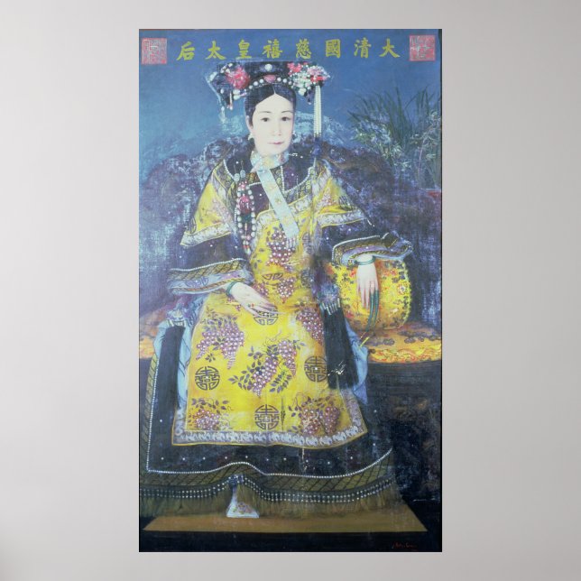 Póster Retrato de Cixi Emperatriz Dowager (Frente)
