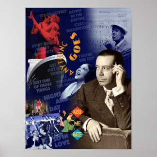 Póster Retrato de Collage de Cole Porter