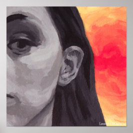 Póster Retrato de color