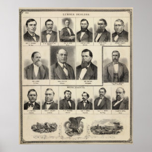 Póster Retrato de comerciantes de madera, Minnesota