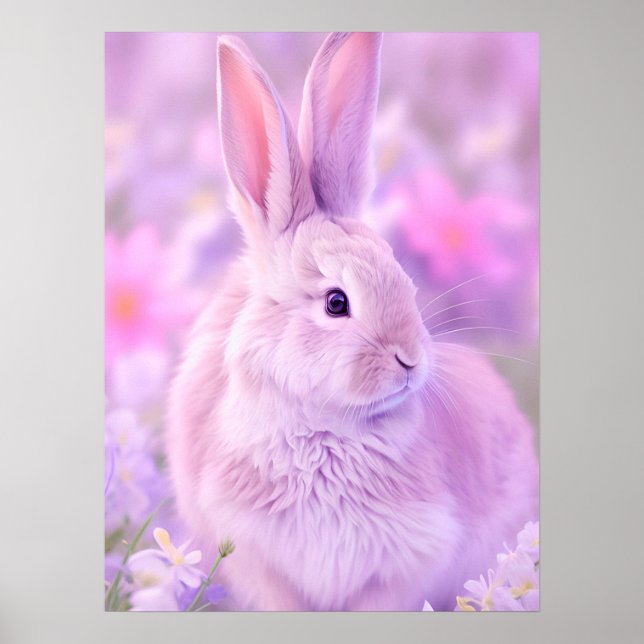 Póster Retrato de conejo 114 (Frente)