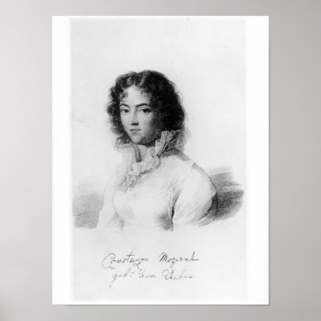 Póster Retrato de Constanze Mozart 1828 (Frente)