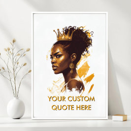Póster Retrato de Corona de Reina-Crea Tu Propia Motivaci