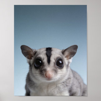 Póster Retrato de cría de sugar glider – Animal dulce par