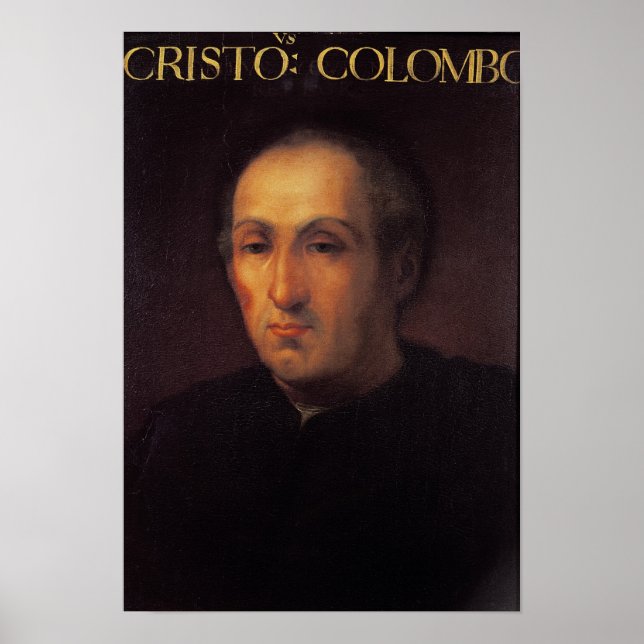 Póster Retrato de Cristóbal Colón (Frente)