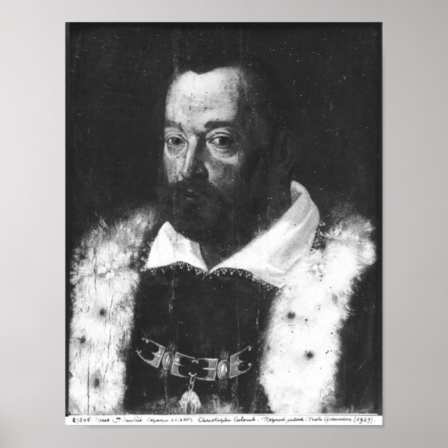 Póster Retrato de Cristóbal Colón (Frente)