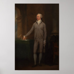Póster Retrato de cuerpo entero de Alexander Hamilton