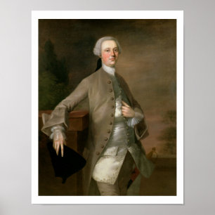 Póster Retrato de David Garrick (1717-79), 1742 (aceite s