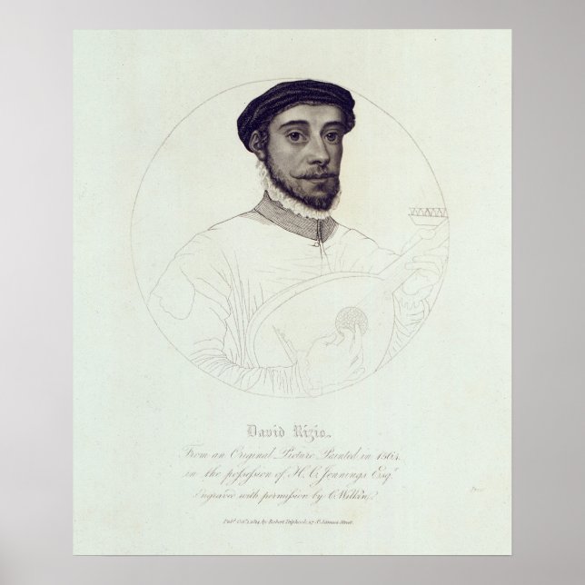 Póster Retrato de David Rizio, un original pintado (Frente)