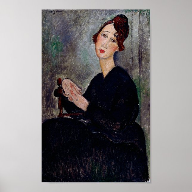Póster Retrato de Dedie, Modigliani (Frente)