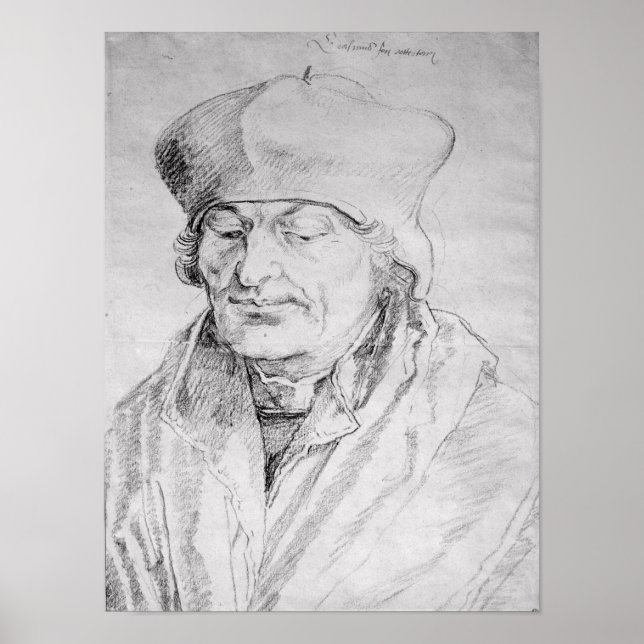 Póster Retrato de Desiderius Erasmus 1520 (Frente)