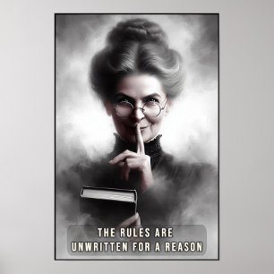 Póster Retrato de Directora de Colegio Creepy de la Era V
