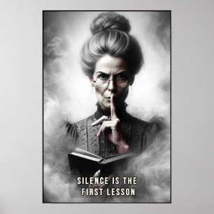 Póster Retrato de Directora de Colegio Creepy de la Era V