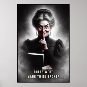Póster Retrato de Directora de Colegio Creepy de la Era V