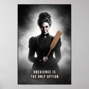 Póster Retrato de Directora de Colegio Creepy de la Era V