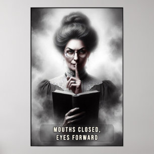 Póster Retrato de Directora de Colegio Espeluznante de la