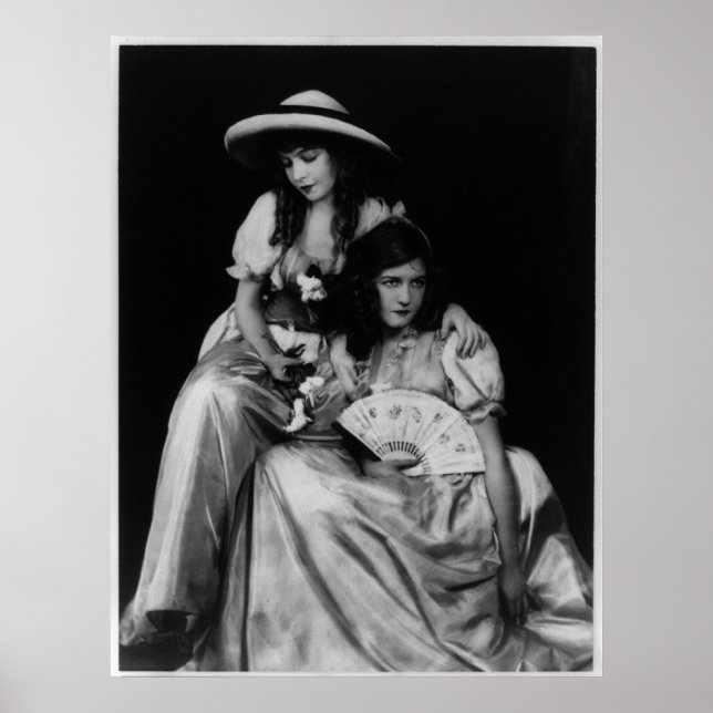 Póster Retrato de Dorothy y Lillian Gish (Frente)