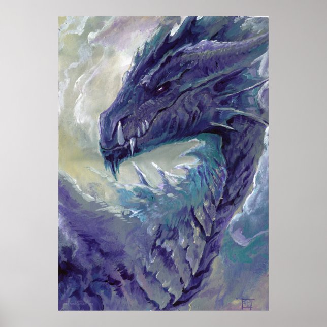 Póster Retrato de dragón: morado (Frente)