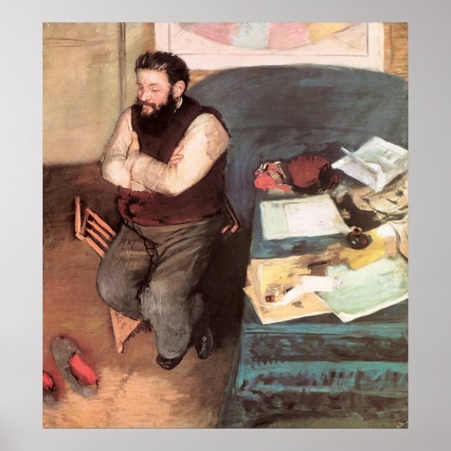 Póster Retrato de Edgar Degas de Diego Martelli (Frente)