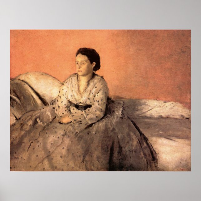 Póster Retrato de Edgar Degas de Estelle Musson de Gas (Frente)