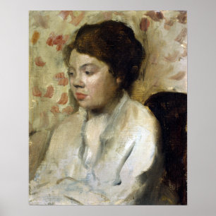 Póster Retrato de Edgar Degas de una joven