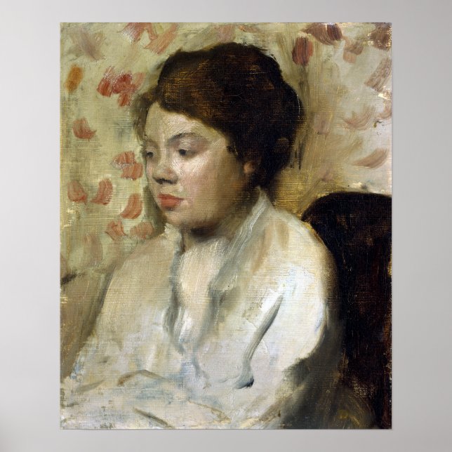 Póster Retrato de Edgar Degas de una joven (Frente)