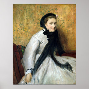 Póster Retrato de Edgar Degas de una mujer en gris