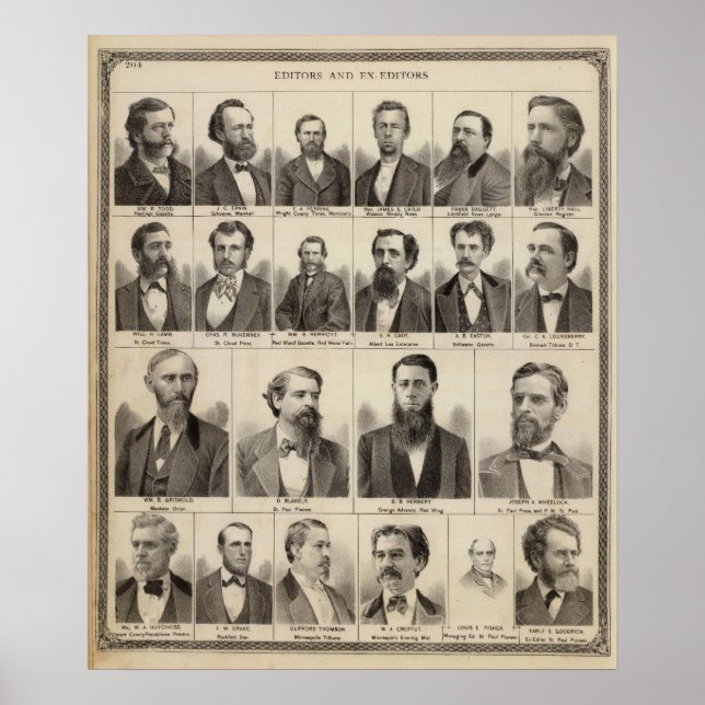 Póster Retrato de editores y exeditores, Minnesota (Frente)