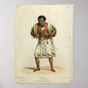 Póster Retrato de Edmund Kean como Othello