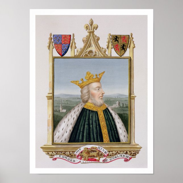 Póster Retrato de Eduardo III (1312-77) Rey de Inglaterra (Frente)