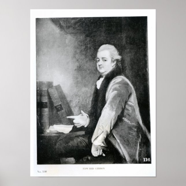 Póster Retrato de Edward Gibbon (Frente)