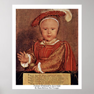 Póster Retrato De Edward Vi. Como niño