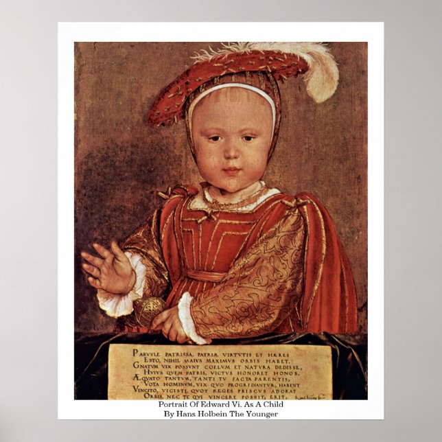 Póster Retrato De Edward Vi. Como niño (Frente)