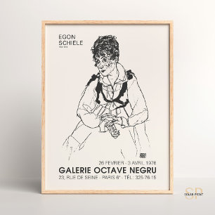 Póster Retrato de Egon Schiele de la imagen de la esposa