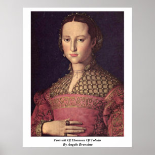 Póster Retrato De Eleonora De Toledo Por Angelo Bronzino