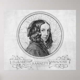 Póster Retrato de Elizabeth Barrett Browning