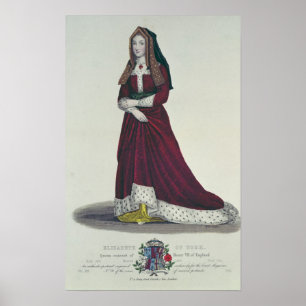 Póster Retrato de Elizabeth de York, 1841
