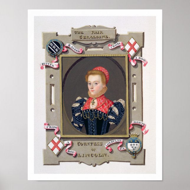 Póster Retrato de Elizabeth Fitzgerald (c.1528-89) Count (Frente)