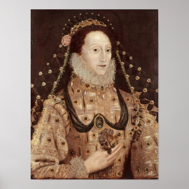 Póster Retrato de Elizabeth I c.1575-80 (Frente)