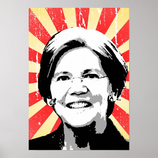 Póster Retrato de Elizabeth Warren (Frente)