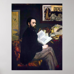 Póster Retrato de Emile Zola de Eduardo Manet