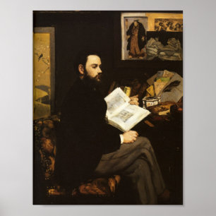 Póster Retrato de Emile Zola por Manet - Poster